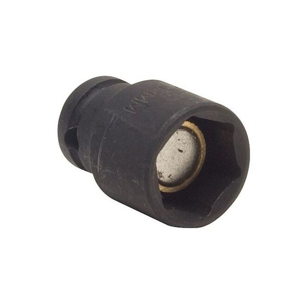 WESTWARD 1/4 in Drive Impact Socket, Standard Socket, Black Oxide, Steel,13 mm