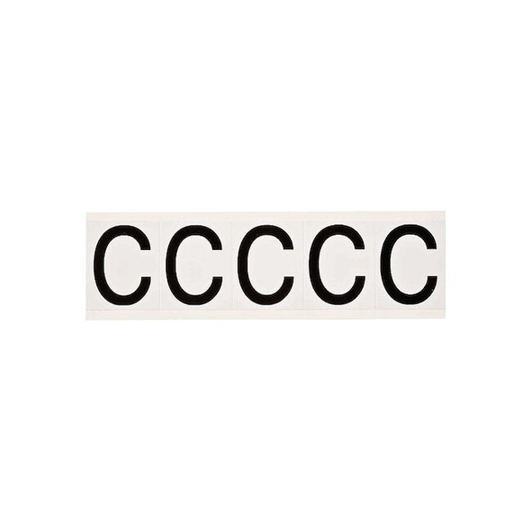 Brady LetterLabel,Vinyl,2-1/4inH,1-3/4inW,PK5 9714-C