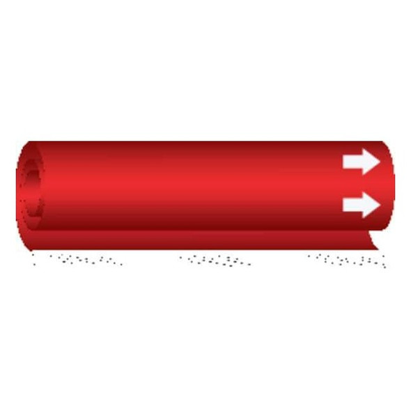 Brady Pipe Marker,(Blank),Red,1/2 to 1-3/8 In 5602-O