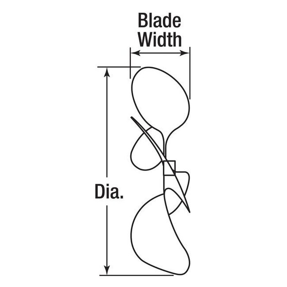 Dayton Propeller,Dia 10 In,30 Deg Pitch 2PYR5