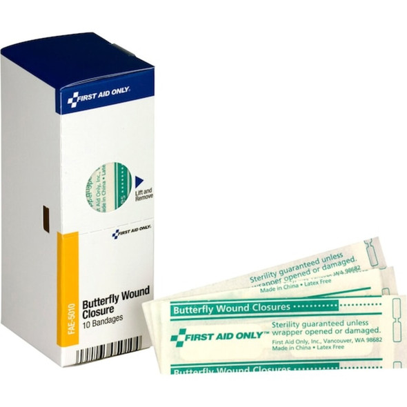 First Aid Kit Refill,Butterfly Wound Closures, 10 Per Box  FAE-5010