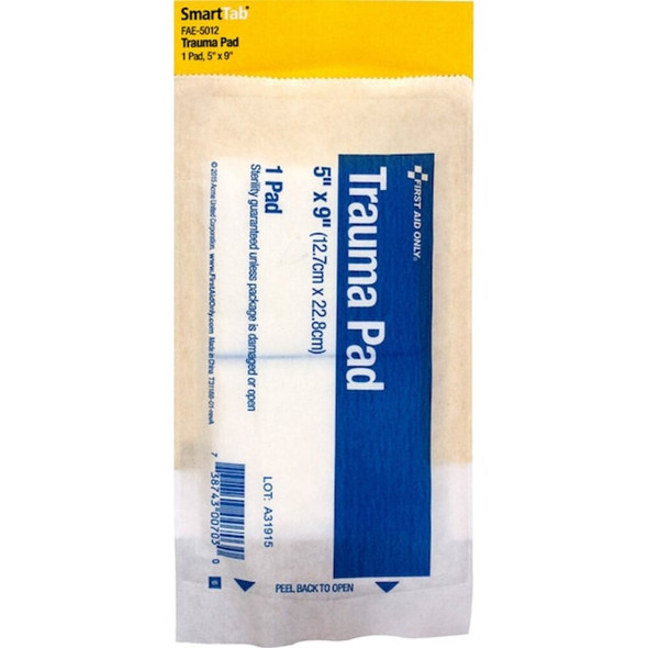 First Aid Only First Aid Kit Refill,5"X 9" Trauma Pad, 1 Per Bag FAE-5012