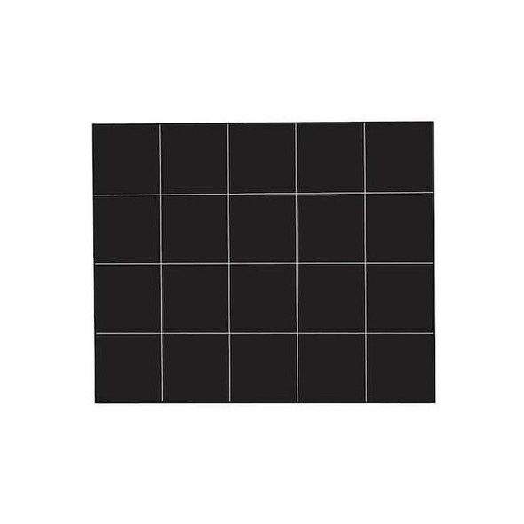 Magna Visual Magnetic Squares, 3/4 In. W, Black, PK20 FI-227