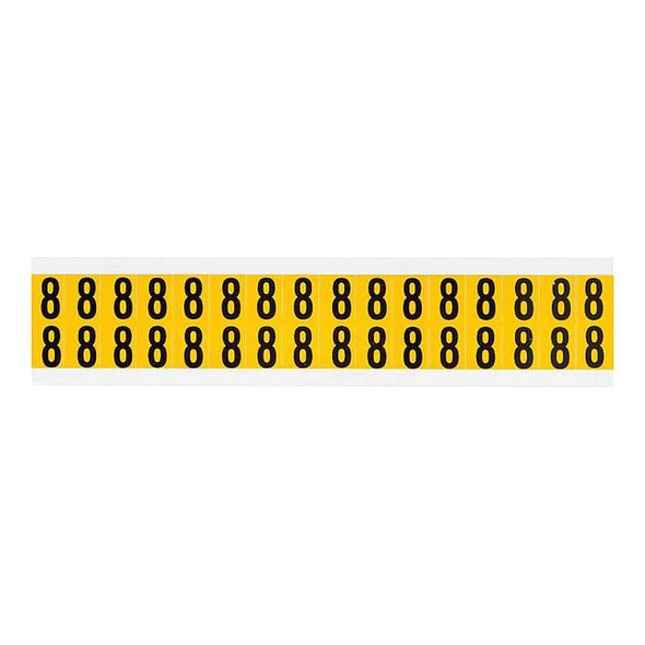 Brady Number Label, 8, 3/4in.Hx9/16in.W, Vinyl 1520-8