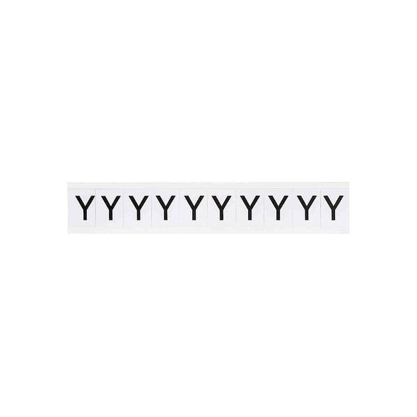 Brady LetterLabel,Vinyl,1-1/2inH,1-1/8inW,PK10 9713-Y