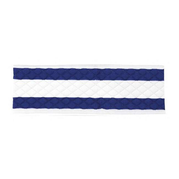 Mop Pad, Hook-and-Loop Connection, Blue/White, Synthetic, PK12, 2504-DPFP-15W