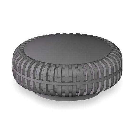 Knurled Knob, 10-24 Thread Size, 1/2"L, Zinc Plated