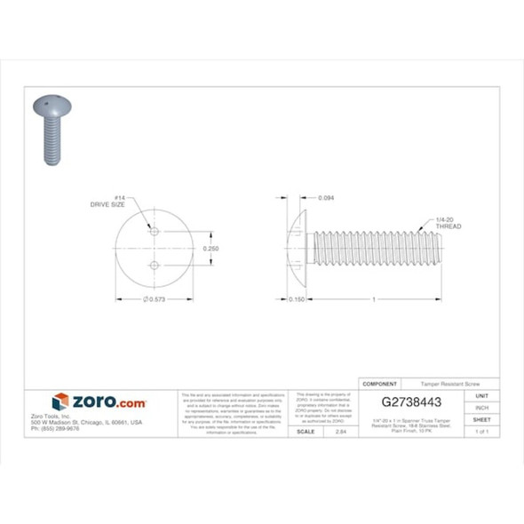 Tamper-Pruf Screws 6001800