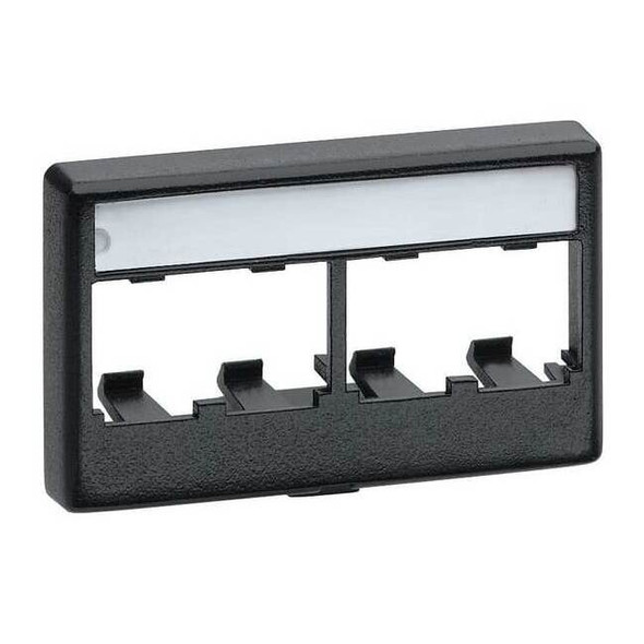 Panduit Wall Plate,Furniture,4Ports,Black CFFPL4BL