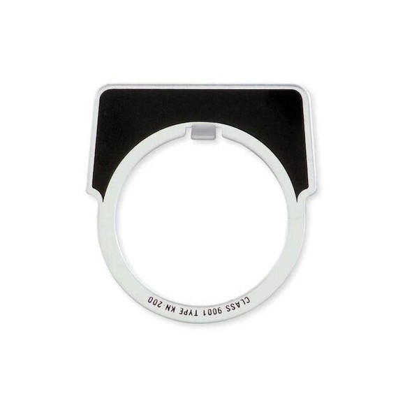 Schneider Electric LegendPlate, Off, Silver/Red, Half-Round 9001KN204