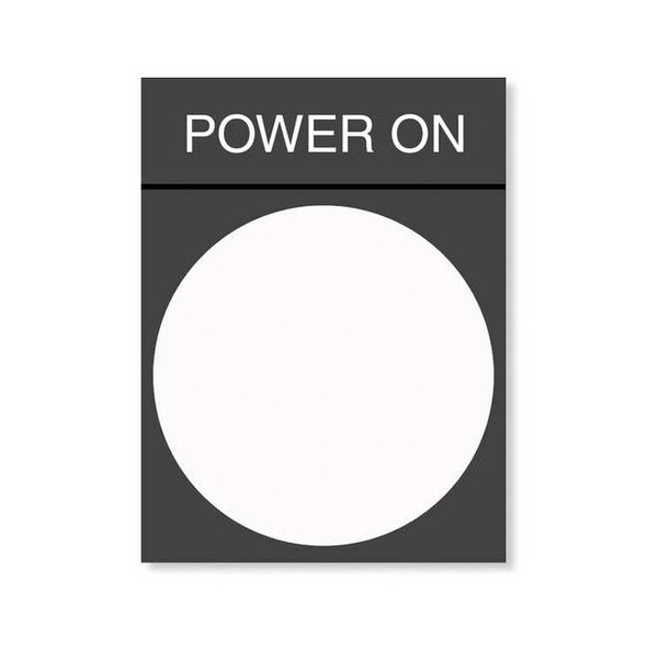 Schneider Electric LegndPlate,PowerOn,Wht/Blk/Red,Rectangle ZBY2326
