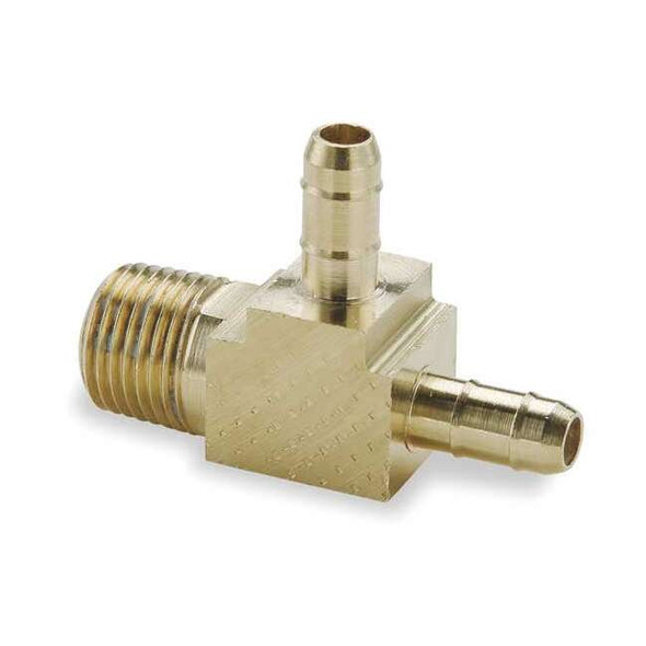 Parker 0.17" Barb x 0.17" Barb x 1/8" MNPT Brass Male Run Tee 231-4-2