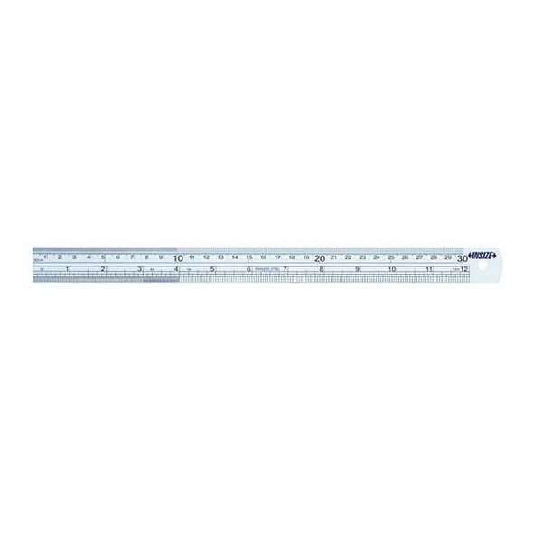 Insize Steel Rule,SS,6" L,Unfinished,23/32" W 7110-150