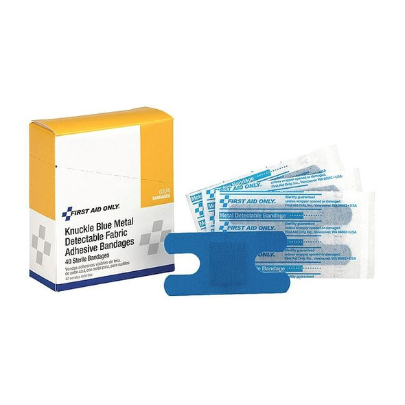 First Aid Only Knuckle Bandage, Woven, 1-1/2 in. W, PK40 G174