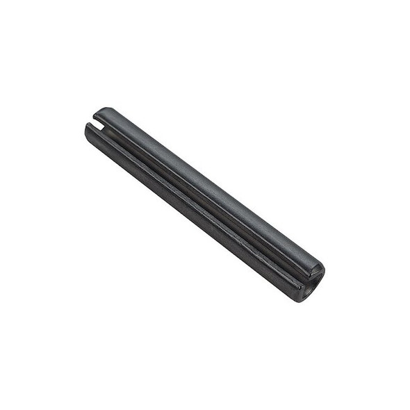 Slotted Spring Pin, 3/16 in Outside Dia, 1-3/8 in L, Steel, 25 PK