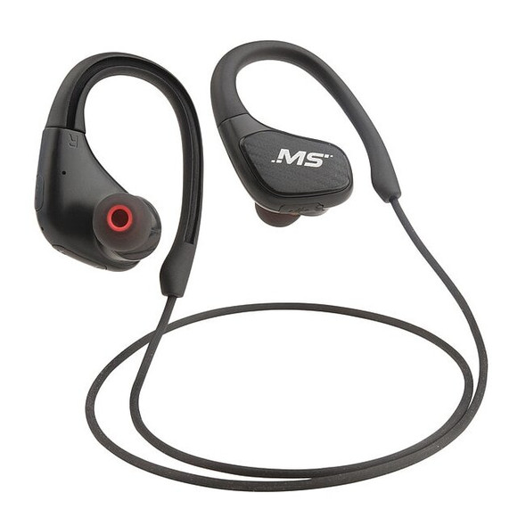 Mobilespec Wireless Earbuds,Bluetooth,Plastic,Black MBS11305