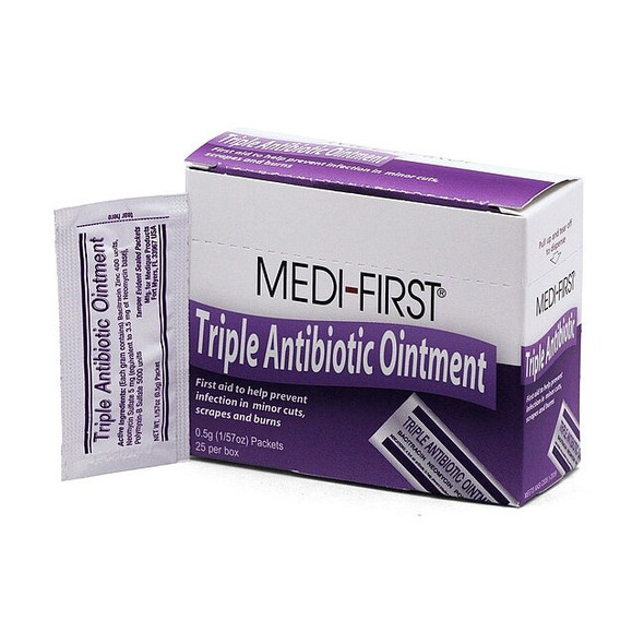 Topical Ointment, Triple Antibiotic Ointment, Wrapped Packets, .02 oz., PK25