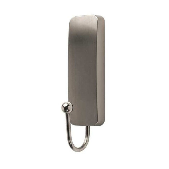 Command Hook,Nickel,Metal,1 in D,3 11/16 in H 17034BN-ES
