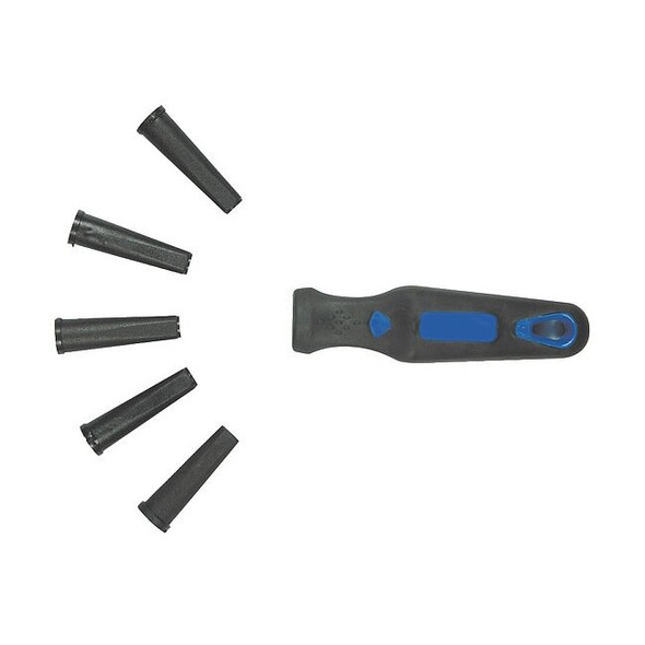 Westward File Handle,4 In L,Rubber,Ergo Handle 1NFW5