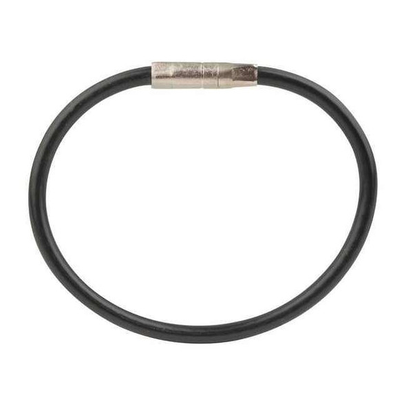 Twisty Key Ring, Black, Metal, Nylon-Coated Twist Lock, Nylon Coated 5 PK
