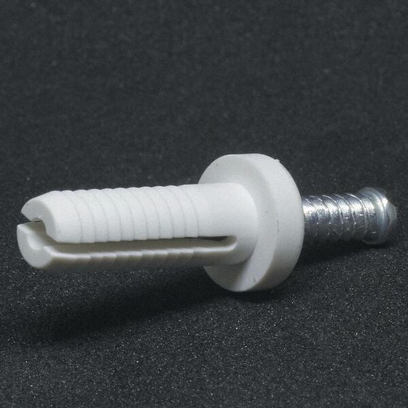 Nail Drive Anchor, 3/16" Dia., 1" L, Nylon Zinc Plated, 5 PK