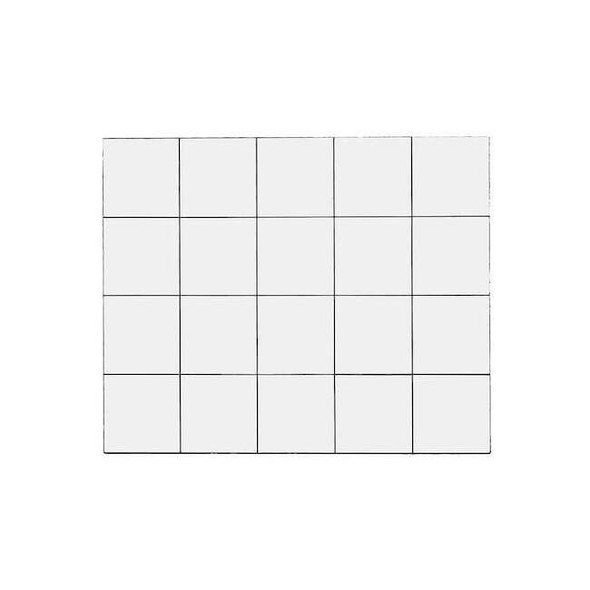 Magna Visual Magnetic Squares,3/4 In. W,White,PK20 FI-221