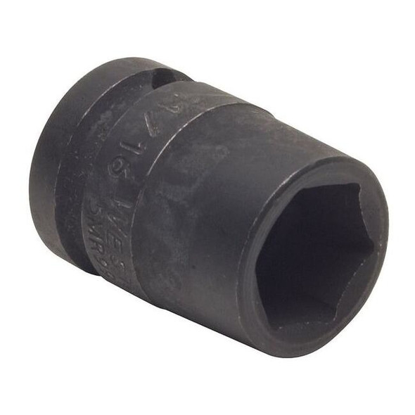 WESTWARD 1/2 in Drive Impact Socket Standard Socket, Black Oxide,11/16 in