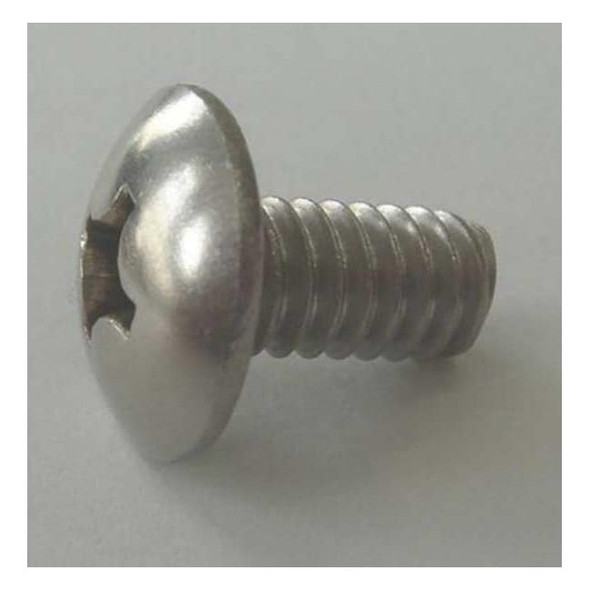 1/4"-20 x 2 in Phillips Truss Machine Screw, Plain 18-8 Stainless Steel, 25 PK