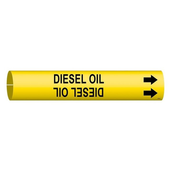 Brady Pipe Marker,Diesel Oil,13/16in H,4/5in W 4174-A