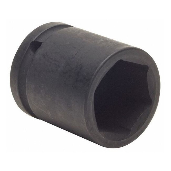 WESTWARD 1/2 in Drive Impact Socket Standard Socket, Black Oxide, Steel,22 mm