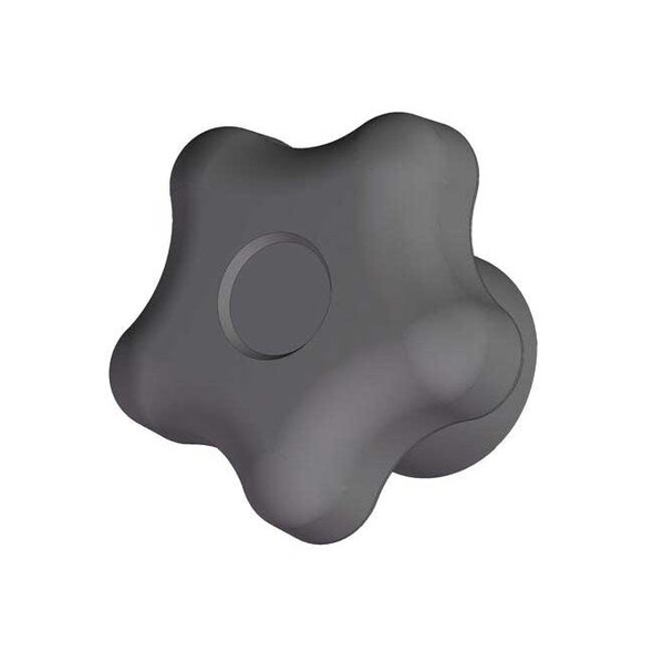 Star Knob, 5/16-18 Thread Size, 1-1/4"L, Blind Tap, Steel