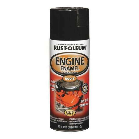 Rust-Oleum Engine Enamel,Gloss Black,12 oz,Spray 248932