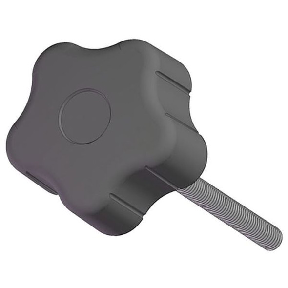 Soft Touch Star with Screw, 1/4-20 Thread Size, 0.75"L, Steel