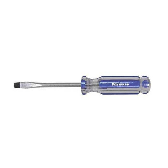 Westward General Purpose Slotted Screwdriver 1/4 in Round 401L94