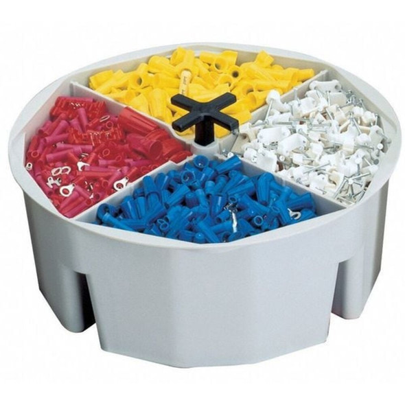 Clc Work Gear Bucket Tool Organizer, Off-White, Plastic, 4 Pockets 1152