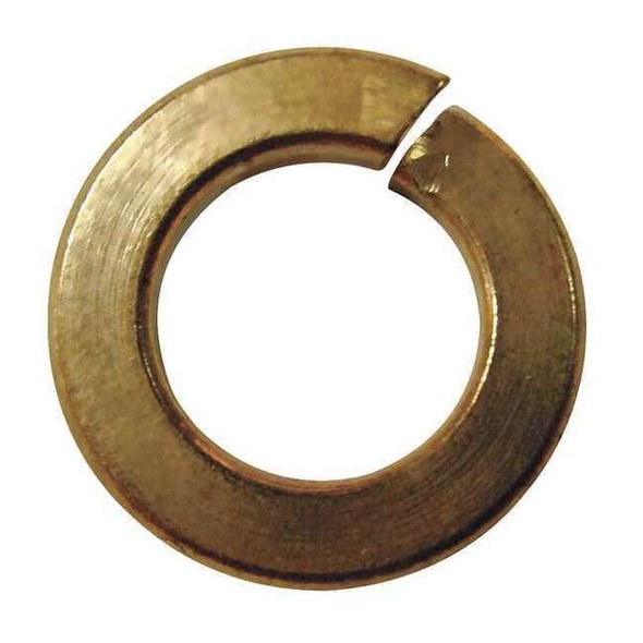 Split Lock Washer, For Screw Size #4 Silicon Bronze, Plain Finish, 100 PK