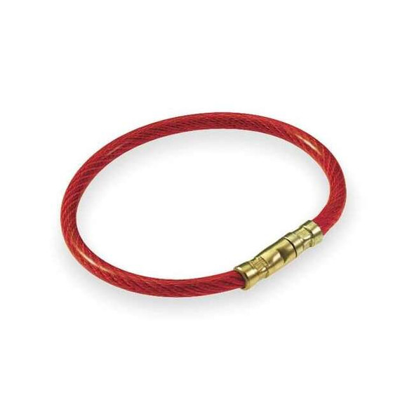 Twisty Key Ring, Blue, Metal, Nylon-Coated Twist Lock, Nylon Coated 5 PK