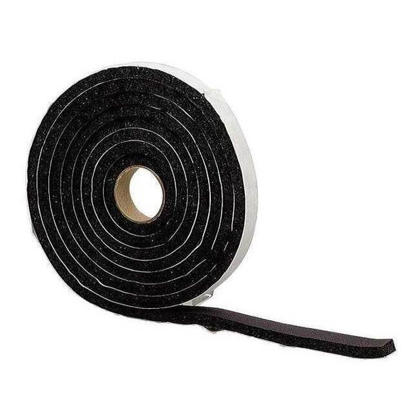 Manufacturer Varies Foam Tape, 10 ft., Black, Sponge, Sold As: Roll 5MFG7