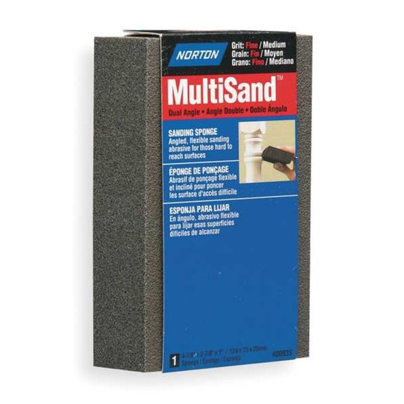 Norton Abrasives Angled Sanding Sponge,M-F,4-7-8x2-7-8x1 07660700935
