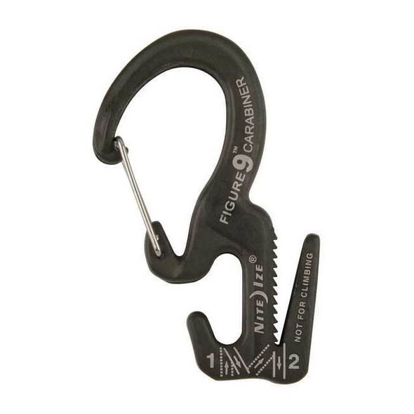 Nite Ize 1.8" L, Aluminum, Black C9S-02-01