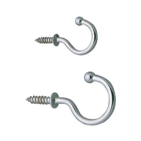 Sugatsune Cup Hook, Silver, Stainless Steel, PK5 TL-40
