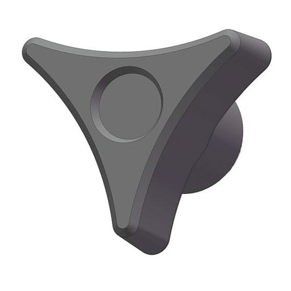 Three Prong Knob, 3/8-16 Thread Size, 1"L, Steel