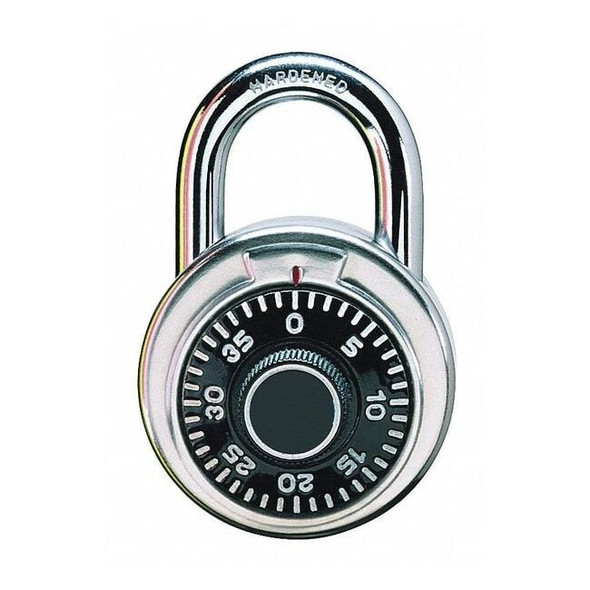 Manufacturer Varies Combination Padlock,1 7/8in,Round,Silver 1850DWWG