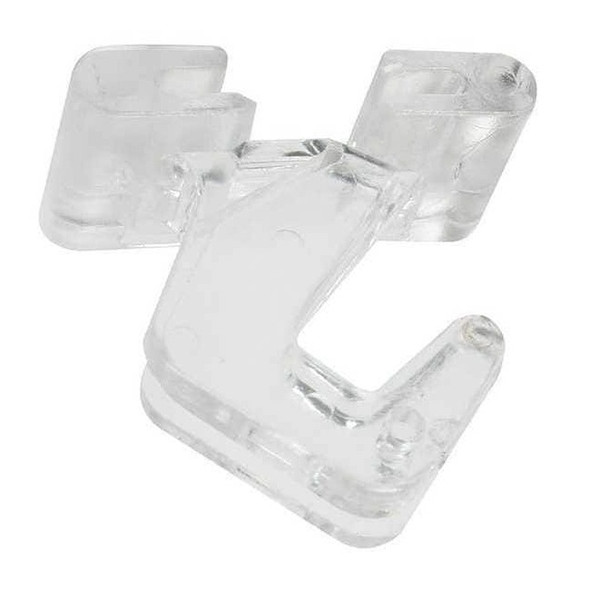 Manufacturer Varies Under-Shelf Hook, Clear, Plastic, PK2 1RCJ5