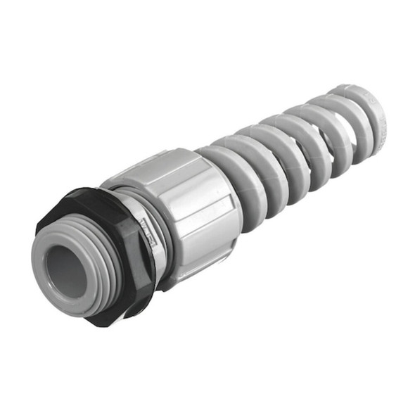 Conduit Fitting Grounding Connector, Threaded, Nylon, Gray  HJ1014GPK25