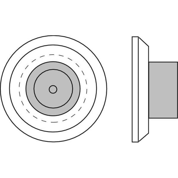 Rockwood Concave Door Stop, DuraFlex 409.32D