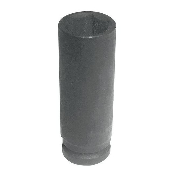 WESTWARD 1/2 in Drive Impact Socket Deep Socket, Black Oxide, Steel,27 mm