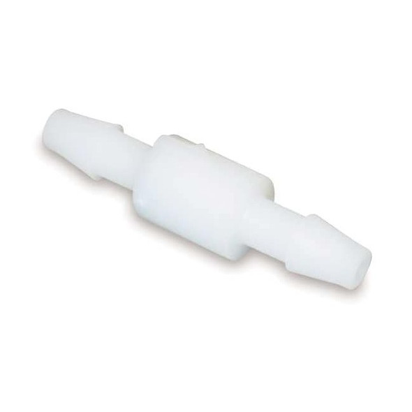 1/8" Barb White Nylon Ball Cone Spring Check Valve