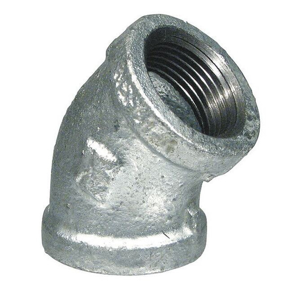 Manufacturer Varies MalleableIron,45Elbow,1"NPTx1"NPT 5P835