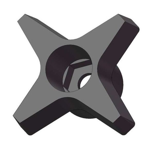 Snap Lock Four Knob, M6 Thread Size, 1-3/4" Dia.